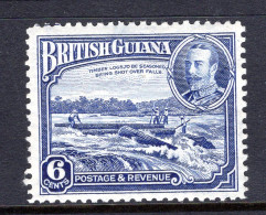 British Guiana 1934-51 KGV Pictorials - 6c Shooting Logs Over Falls HM (SG 292) - Britisch-Guayana (...-1966)