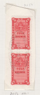 Zweden Fiskale Zegel Cat. Barefoot : Staempel (Adjustments) 2x54 Op Fragment - Revenue Stamps