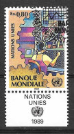 O.N.U. GENEVE - 1989 - BANCA MONDIALE - FR. 0,8 - USATO CON APPENDICE (YVERT 173 - MICHEL 173) - Gebraucht