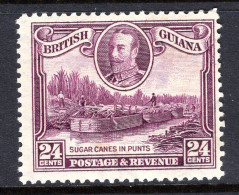 British Guiana 1934-51 KGV Pictorials - 24c Sugar Canes In Punts HM (SG 294) - Guyana Britannica (...-1966)