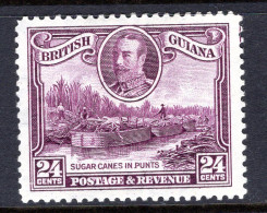 British Guiana 1934-51 KGV Pictorials - 24c Sugar Canes In Punts HM (SG 294) - Brits-Guiana (...-1966)