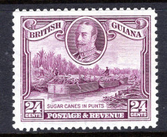 British Guiana 1934-51 KGV Pictorials - 24c Sugar Canes In Punts HM (SG 294) - British Guiana (...-1966)