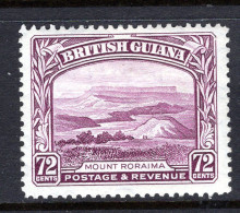 British Guiana 1934-51 KGV Pictorials - 72c Mount Roraima HM (SG 298) - Guyane Britannique (...-1966)
