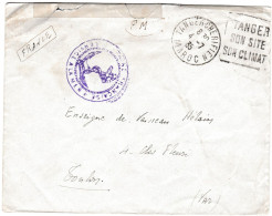 Maroc, Franchise Militaire, Daguin Tanger Cherifien, Pour Toulon, 4/7/35 - Covers & Documents