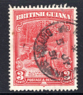 British Guiana 1934-51 KGV Pictorials - 3c Gold Mining - P.12½ X 13½ - Used (SG 290a) - Brits-Guiana (...-1966)