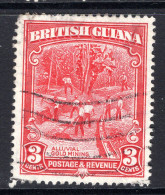 British Guiana 1934-51 KGV Pictorials - 3c Gold Mining - P.13 X 14 - Used (SG 290b) - Guyane Britannique (...-1966)