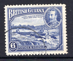 British Guiana 1934-51 KGV Pictorials - 6c Shooting Logs Over Falls Used (SG 292) - Guyane Britannique (...-1966)