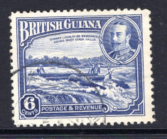 British Guiana 1934-51 KGV Pictorials - 6c Shooting Logs Over Falls Used (SG 292) - Guayana Británica (...-1966)