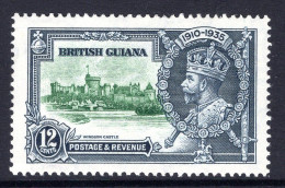 British Guiana 1935 KGV Silver Jubilee - 12c Value HM (SG 303) - Guyane Britannique (...-1966)