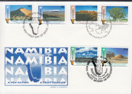 UNO NEW YORK  Trio-FDC 612-613, Mit G + W, Namibia, 1991 - Emisiones Comunes New York/Ginebra/Vienna