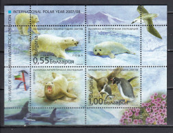 Bulgaria 2008 - International Polar Year (2007-2008): Animals, Mi-Nr. Bl. 296, MNH** - Nuovi