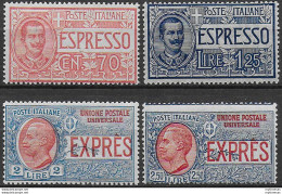 1925-26 Italia Espressi Nuovi Valori 4v. Mc MNH Sassone N. 11/14 - Otros & Sin Clasificación