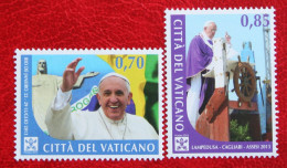 Journeys Of Pope Francis 2014 Mi 1821-1822 Yv 1676-1677 POSTFRIS / MNH / ** VATICANO VATICAN - Ungebraucht