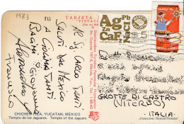 Philatelic Postcard With Stamps Sent From MEXICO To ITALY - Mexico