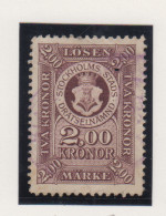 Zweden Fiskale Zegel Cat. Barefoot : Stockholms Stads-Drätselnämnd(Local Issues)  1A - Revenue Stamps