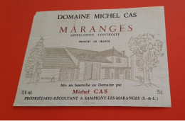 ETIQUETTE DECOLLEE / MARANGES / DOMAINE MICHEL CAS A SAMPIGNY - LES - MARANGES - Bourgogne