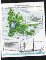 ANTARCTICA  - TAAF - 2012- MONACO JOINT ISSUES SOUVENIR SHEET MINT NEVER HINGED, SG CAT £15 - Ungebraucht