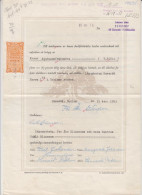 Zweden Fiskale Zegel Cat. Barefoot : Staempel(Documentary) 46A+50+39+2x2 Op Volledig Document  2 Scans - Revenue Stamps