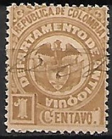 COLOMBIE   -  ANTIOQUIA  -   1891 .  Y&T N° 74 Oblitéré - Colombie