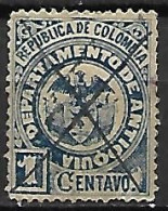 COLOMBIE   -  ANTIOQUIA  -   1891 .  Y&T N° 75 Oblitéré - Colombie