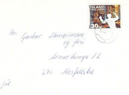 Iceland Island 1995 Kópavogur Music Art Culture Domestic Cover - Storia Postale