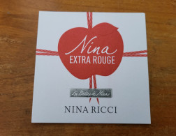 Carte Nina Ricci Nina Extra Rouge - Profumeria Moderna (a Partire Dal 1961)