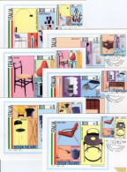 2000 Cartoline Maxi POSTE ITALIANE Design Italiano, Mobili E Complementi D'arredo, X6 Cartoline - Cartes-Maximum (CM)