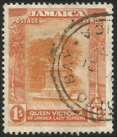 524 Jamaica Statue Queen Victoria 1sh Orange (JAM-115) - Jamaïque (...-1961)