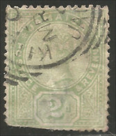 524 Jamaica 1889 Victoria 2p Green (JAM-112) - Jamaica (...-1961)