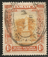 524 Jamaica Statue Queen Victoria 1sh Orange (JAM-114) - Jamaïque (...-1961)