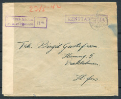 1940 Finland Kenttapostia Fieldpost Censor Cover - Storia Postale