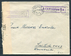 1942 Finland Kenttapostia Fieldpost Censor Cover - Lettres & Documents