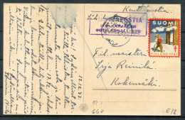 1943 Finland Kenttapostia Fieldpost Censor Postcard - Briefe U. Dokumente