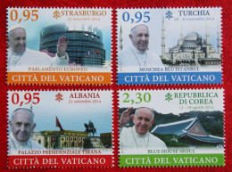 Journeys Of Pope Francis 2015 Mi 1840-1843 Yv 1698-1701 POSTFRIS / MNH / ** VATICANO VATICAN - Ungebraucht