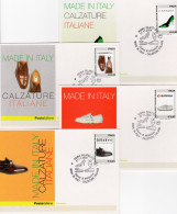 2004 Cartoline Maxi POSTE ITALIANE Calzature Italiane, Scarpe, Made In Italy, X4 Cartoline - Cartoline Maximum