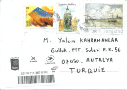 France; Cover Sent To Turkey - Storia Postale