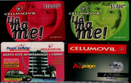 TT76-COLOMBIA PREPAID CARDS - 1997-1998 - USED - CELUMOVIL - LLAMAME - 1 CARD FOLDED - Colombia