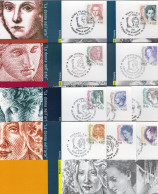 2002 Cartoline Maxi POSTE ITALIANE Donna Nell'arte, X10 Cartoline, Emiss. 02.01 + 01.03 - Cartes-Maximum (CM)