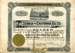 SEDALIA And CALIFORNIA OIL Company - Petrolio
