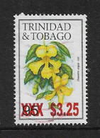 TRINIDAD & TOBAGO 1988 CATS' CLAWS FLOWER RARE OVERPRINT $3.25 - Trinité & Tobago (1962-...)