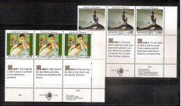 UNITED NATIONS GENEVA 1989●Human Rights●Mi 180-81●Strip Of 3 With TABS●MNH - Unused Stamps