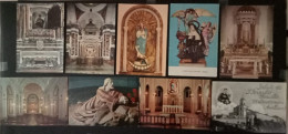 Lotto N. 9 Cartoline Chiese Della Campania Varie (350) Come Da Foto 14,8 X10,5 Cm Offertissima Spedizione Con Corriere - Heilige Plaatsen