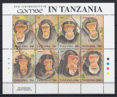 Tanzania - Primates - CHIMPANZES - BL - MNH - Chimpancés