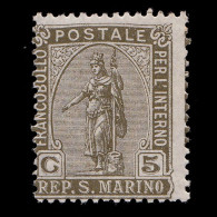 SAN MARINO STAMP.1922.5c Olive Grn .SCOTT 35.MNH - Neufs