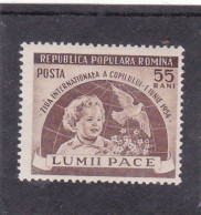 ROMANIA 1954 Children's Day MNH, Michel 1473 - Unused Stamps