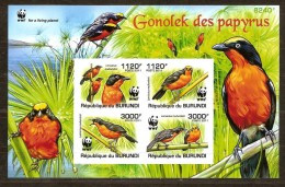 Burundi 2011 OCBn° Bloc 160 ND Ongetand *** MNH Cote 37 Euro Faune Oiseaux Vogels Birds WWF - Nuovi