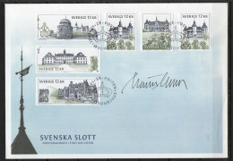 Martin Mörck. Sweden 2010. Castles. Michel 2739 - 2743. FDC. Signed. - FDC