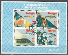 Norwegen Norway 1987. Mi. Block 8, Used O - Hojas Bloque