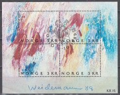 Norwegen Norway 1989. Mi. Block 11, Used O - Hojas Bloque