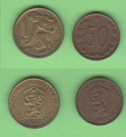 Cecoslovacchia 50 Heller + 1 Korun 1969 Tchécoslovaquie Czechoslovakia - Czechoslovakia